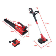BAUMR-AG 20V Cordless Line Trimmer Electric Whipper Snipper & Leaf Blower Combo Kit Battery Charger V219-CLSCOMBMRALT-BL-4