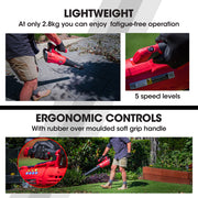 BAUMR-AG 20V Cordless Line Trimmer Electric Whipper Snipper & Leaf Blower Combo Kit Battery Charger V219-CLSCOMBMRALT-BL-4