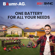 BAUMR-AG 20V Cordless Line Trimmer Electric Whipper Snipper & Leaf Blower Combo Kit Battery Charger V219-CLSCOMBMRALT-BL-4