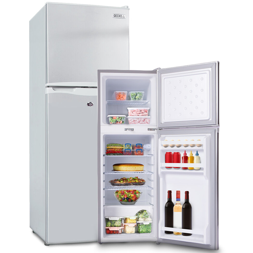 GECKO 142L Upright Portable Fridge / Freezer, 12V/24V for Motorhome and Caravan, Silver V219-CMPFRUGK14SA