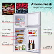 GECKO 142L Upright Portable Fridge / Freezer, 12V/24V for Motorhome and Caravan, Silver V219-CMPFRUGK14SA