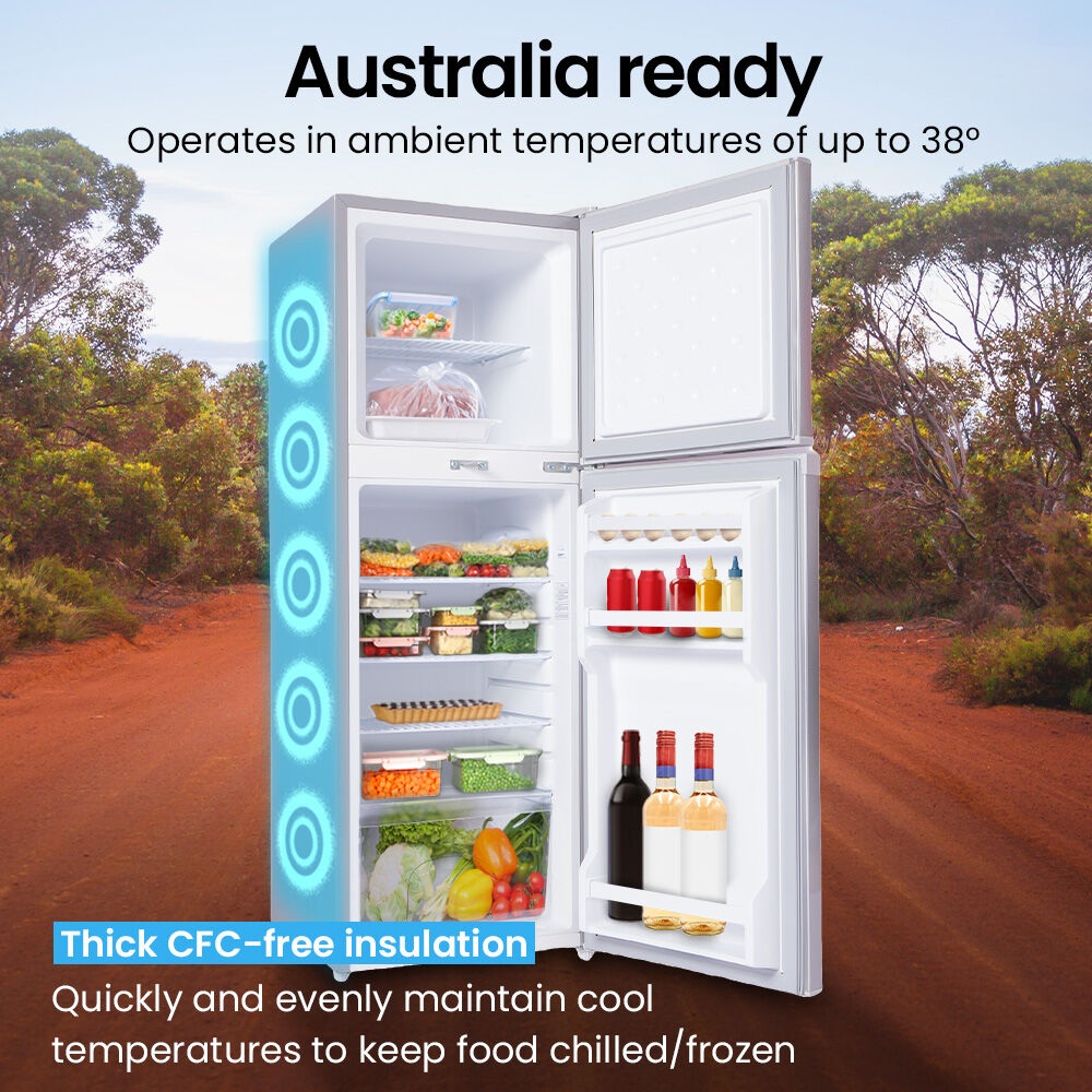GECKO 142L Upright Portable Fridge / Freezer, 12V/24V for Motorhome and Caravan, Silver V219-CMPFRUGK14SA