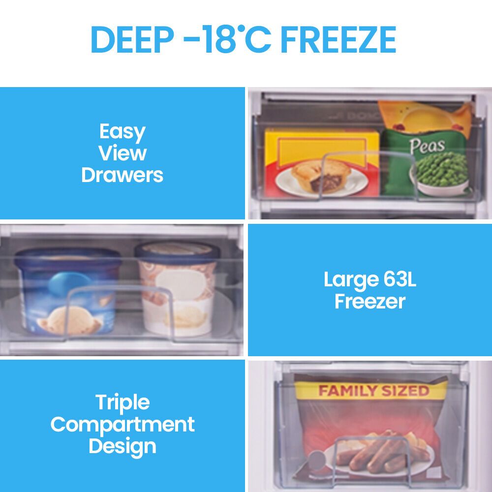 GECKO 160L Upright Portable Fridge / Freezer, 12V/24V for Motorhome, Tiny Home, Off-grid and Caravan, Black