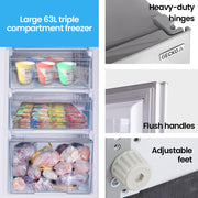 GECKO 160L Upright Portable Fridge / Freezer, 12V/24V for Motorhome and Caravan, Silver V219-CMPFRUGK16SA