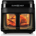 EUROCHEF 6.5L Air Fryer, Electric Digital Airfryer with Glass Container, Black V219-COKAIREC6GKA