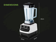 POLYCOOL 2L 2200W Commercial-Grade Blender with BPA-Free Jug for Drink, Smoothie, Food, Ice, White V219-COKBLNPLYA20W