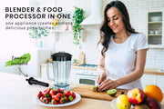 POLYCOOL 2L 2200W Commercial-Grade Blender with BPA-Free Jug for Drink, Smoothie, Food, Ice, White V219-COKBLNPLYA20W