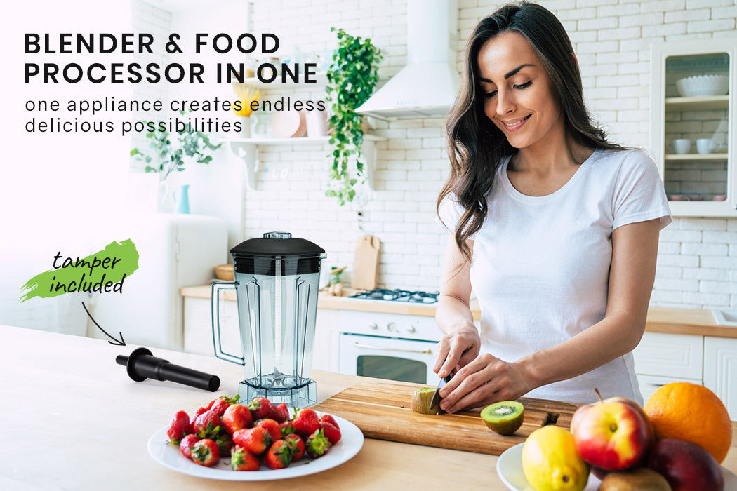 POLYCOOL 2L 2200W Commercial-Grade Blender with BPA-Free Jug for Drink, Smoothie, Food, Ice, White V219-COKBLNPLYA20W