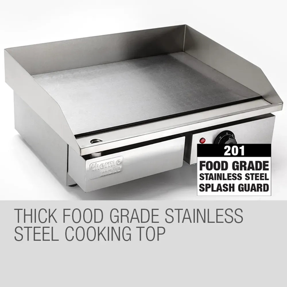 THERMOMATE Electric Griddle Grill BBQ Hot Plate Commercial Stainless Steel V219-COKCAPTHMAG03