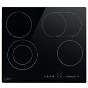EuroChef 60cm 4 Zone Ceramic Cooktop, 6600W Electric, FlexiZone Adjustable Size Hobs, Touch Controls V219-COKCCTEC641A