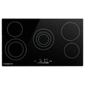 EuroChef 90cm 5 Zone Ceramic Cooktop, 8900W Electric, FlexiZone Adjustable Size Hobs, Touch Controls V219-COKCCTEC951A