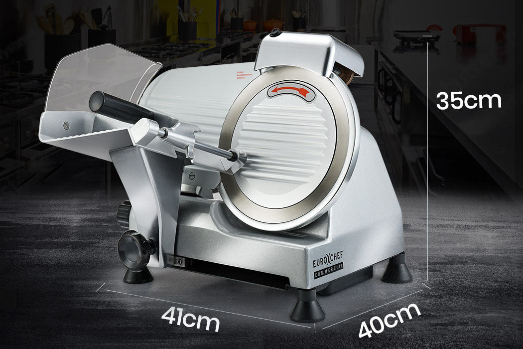 EUROCHEF 8 Inch Commercial Meat Slicer 280W Electric Food Cutting Machine, Deli Shaver Cutter 200mm V219-COKCMSEUCAX82