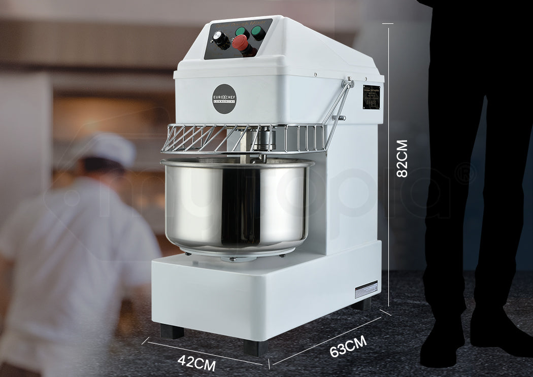 EUROCHEF 20L Spiral Dough Mixer Commercial Machine Bakery Kneader Litre Small V219-COKDMXEUCA205