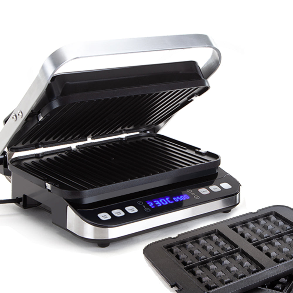 EUROCHEF EUC-CG7 Smart Multi Contact Grill Sandwich Panini Press Maker Fast Cafe Style V219-COKGRLEUCAC7S