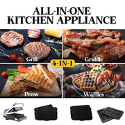 EUROCHEF EUC-CG7 Smart Multi Contact Grill Sandwich Panini Press Maker Fast Cafe Style V219-COKGRLEUCAC7S