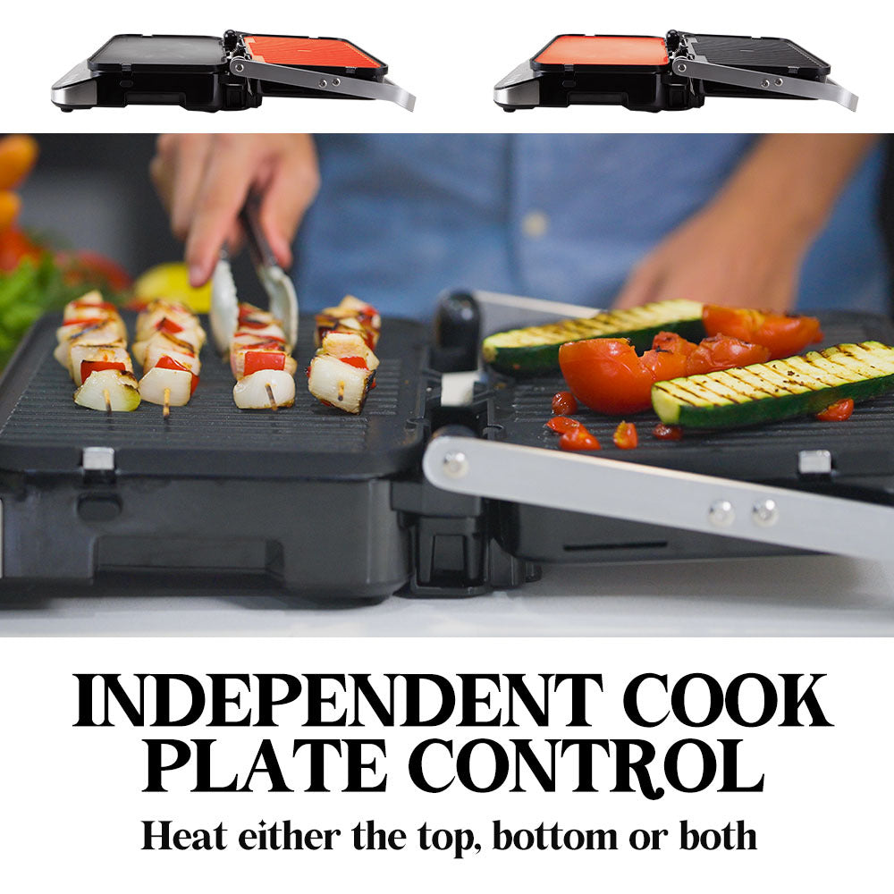 EUROCHEF EUC-CG7 Smart Multi Contact Grill Sandwich Panini Press Maker Fast Cafe Style V219-COKGRLEUCAC7S