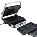 EUROCHEF Smart Multi Contact Grill Sandwich Press Panini Waffle Maker Griddle Stainless Steel V219-COKGRLEUCAC8S