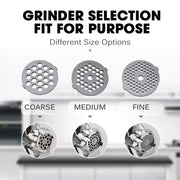 EUROCHEF Electric Meat Grinder, Stainless Steel Mincer Sausage Filler Kibbe Maker, Red V219-COKGRNEUCA5RD