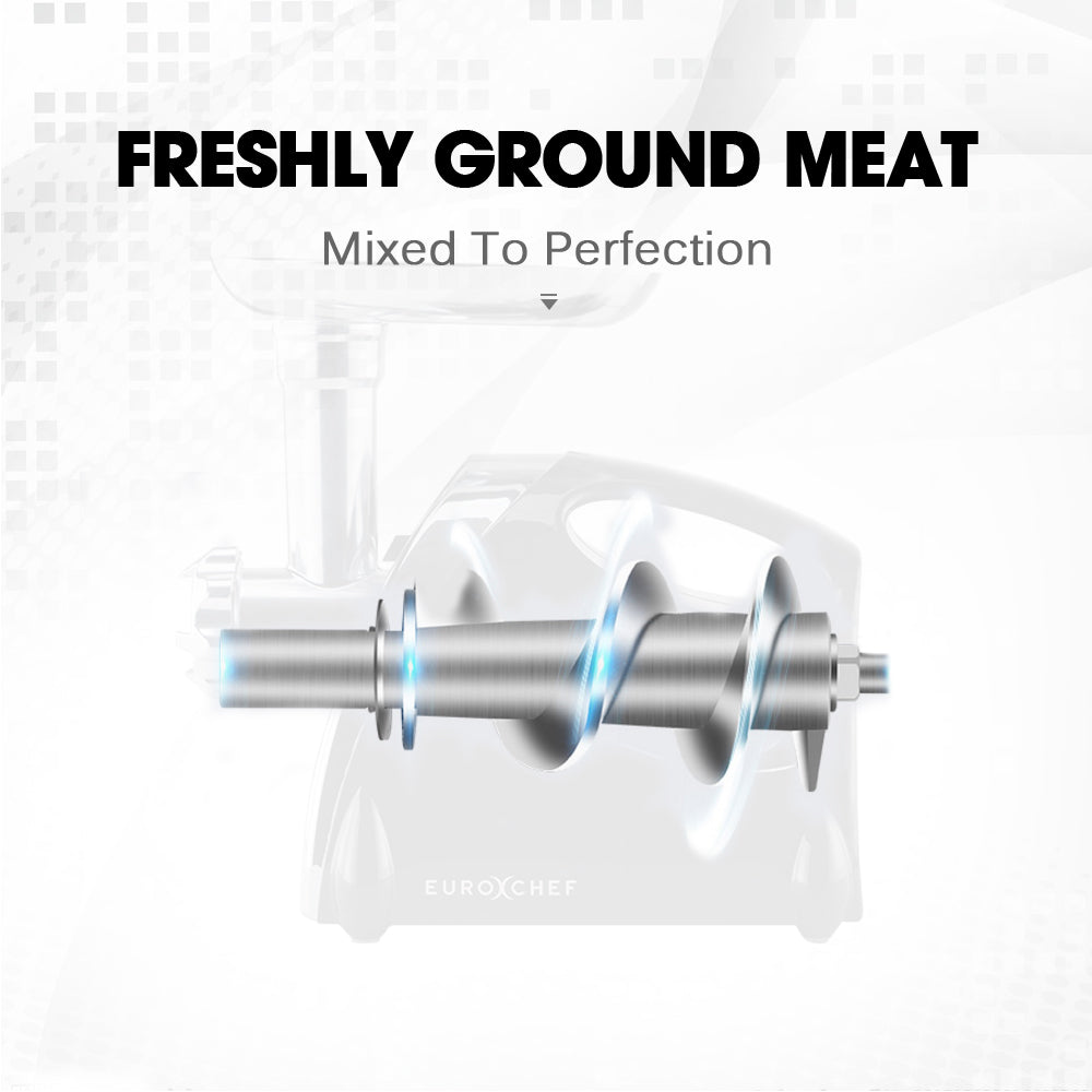 EUROCHEF Electric Meat Grinder, Stainless Steel Mincer Sausage Filler Kibbe Maker, Red V219-COKGRNEUCA5RD