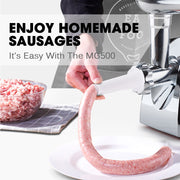 EUROCHEF Electric Meat Grinder, Stainless Steel Mincer Sausage Filler Kibbe Maker, Red V219-COKGRNEUCA5RD