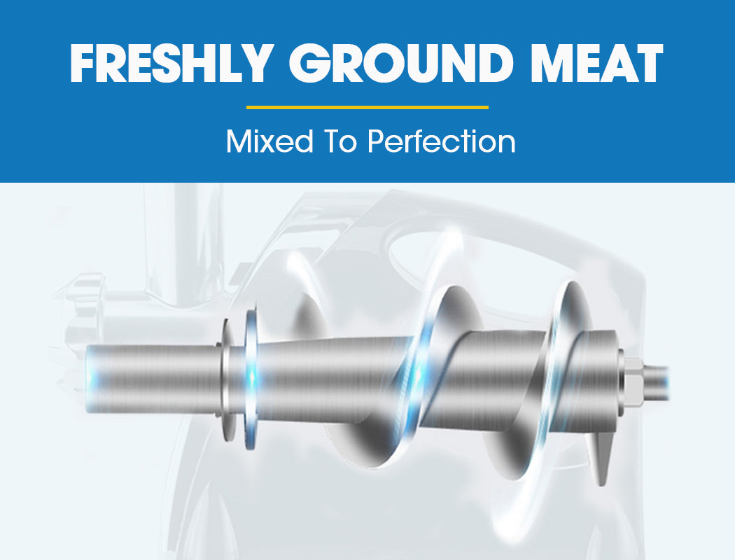 EUROCHEF Electric Meat Grinder, Stainless Steel Mincer Sausage Filler Kibbe Maker, Silver V219-COKGRNEUCA5SV