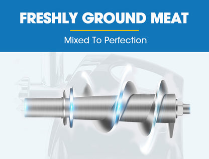 EUROCHEF Electric Meat Grinder, Stainless Steel Mincer Sausage Filler Kibbe Maker, Silver V219-COKGRNEUCA5SV