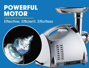EUROCHEF Electric Meat Grinder, Stainless Steel Mincer Sausage Filler Kibbe Maker, Silver V219-COKGRNEUCA5SV