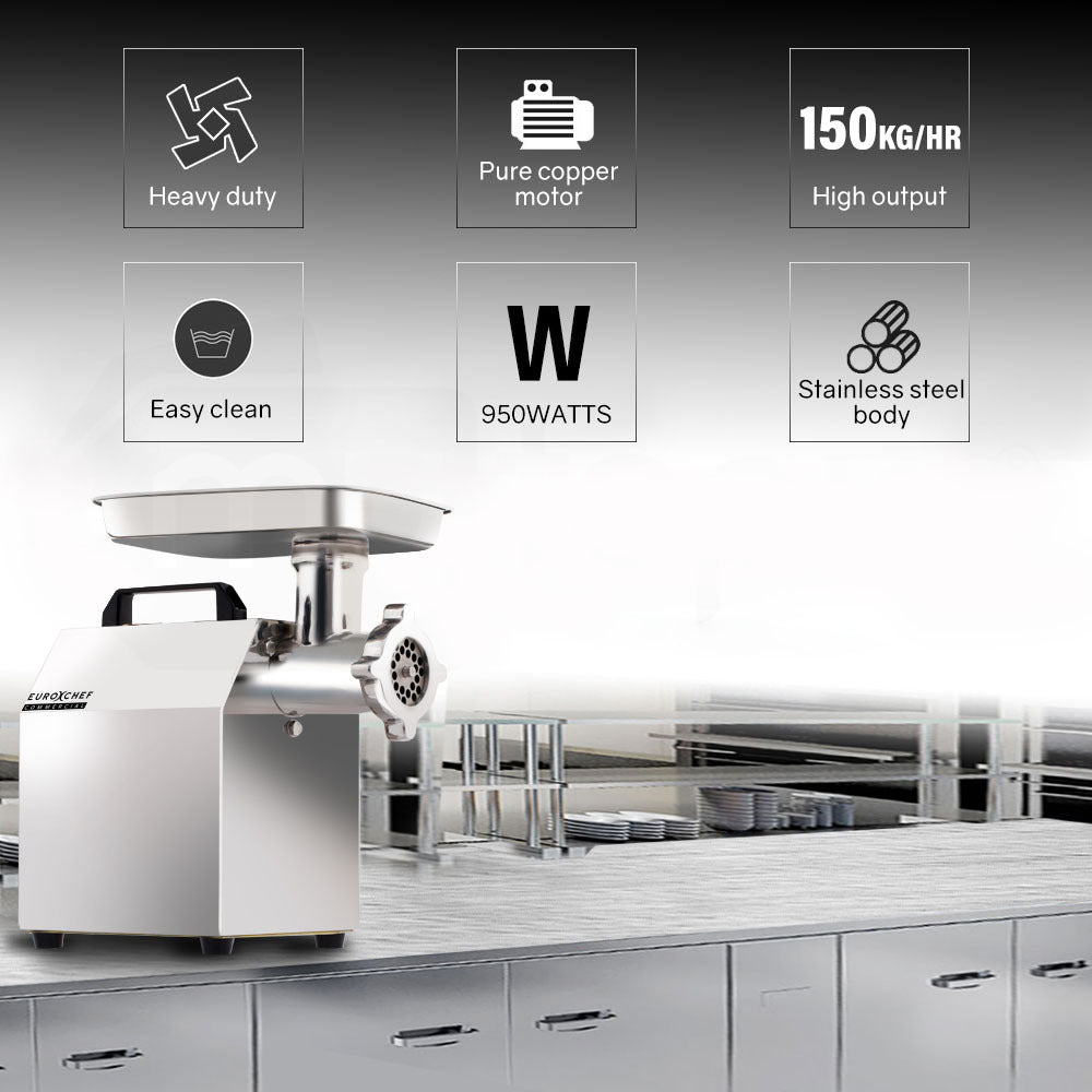 EUROCHEF Meat Grinder Mincer Food Commercial Electric Machine Chopper Shredder V219-COKGRNEUCA8K5