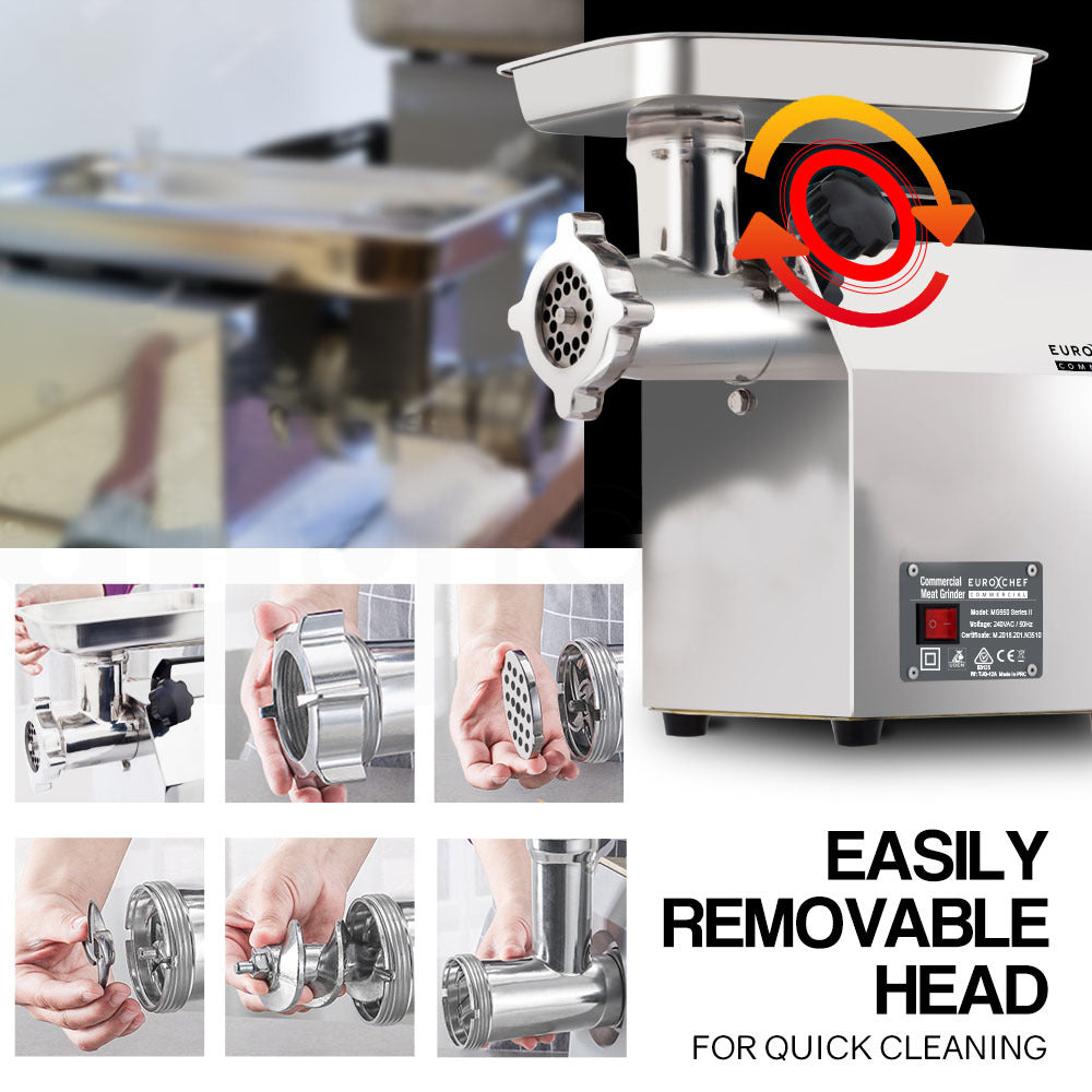 EUROCHEF Meat Grinder Mincer Food Commercial Electric Machine Chopper Shredder V219-COKGRNEUCA8K5