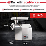 EUROCHEF Meat Grinder Mincer Food Commercial Electric Machine Chopper Shredder V219-COKGRNEUCA8K5