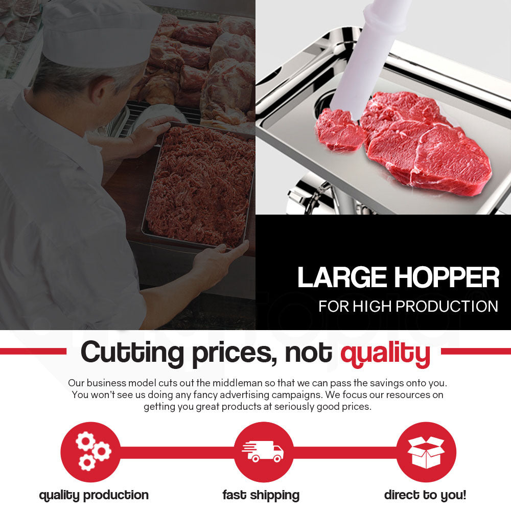 EUROCHEF Meat Grinder Mincer Food Commercial Electric Machine Chopper Shredder V219-COKGRNEUCA8K5