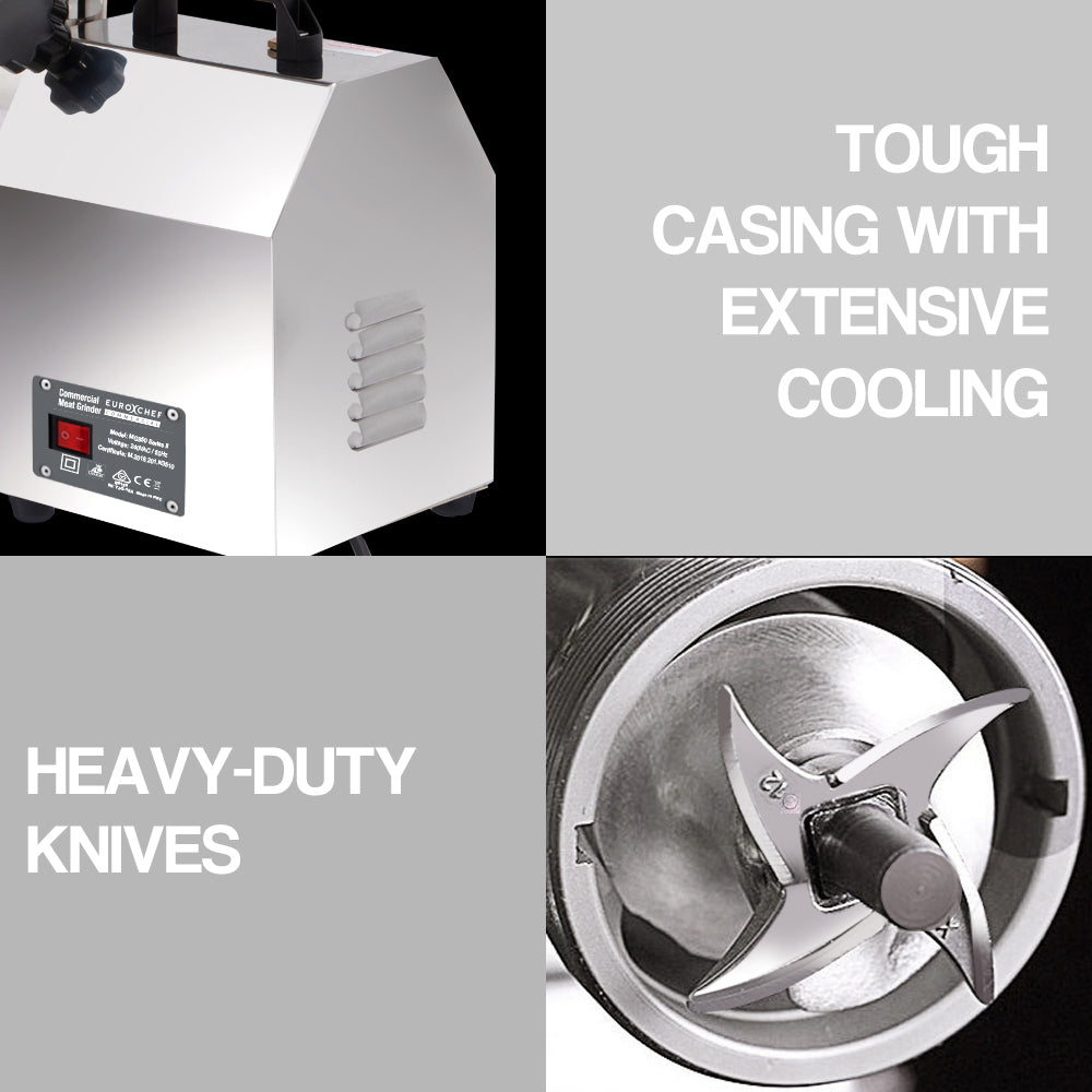 EUROCHEF Meat Grinder Mincer Food Commercial Electric Machine Chopper Shredder V219-COKGRNEUCA8K5