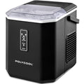 POLYCOOL Portable Ice Maker Machine, Automatic, 12kg/day, Auto Clean, with Scoop and Removable Basket, Black V219-COKICMPY1BKA