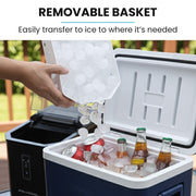POLYCOOL Portable Ice Maker Machine, Automatic, 12kg/day, Auto Clean, with Scoop and Removable Basket, Black V219-COKICMPY1BKA