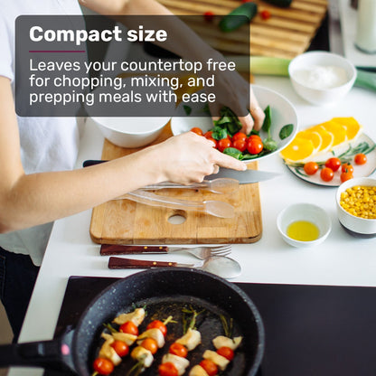 EUROCHEF Induction Benchtop Cooktop, 2000W, 9 Heat Levels, Fast Electric Portable Cooker, Touch Controls with V219-COKICTEC25PA