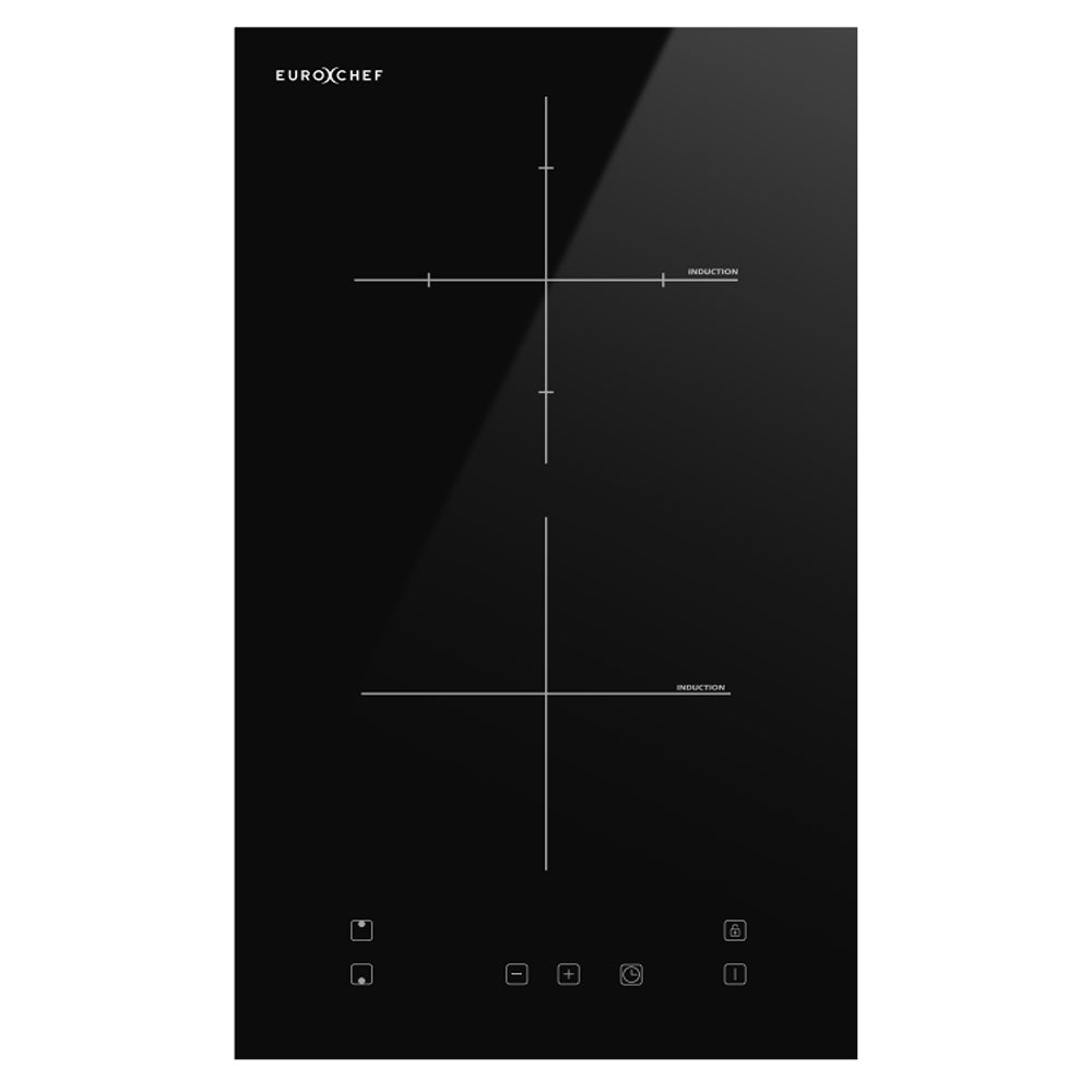 EuroChef 30cm 2 Zone Induction Cooktop, 3300W Electric, Touch Controls V219-COKICTEC320A