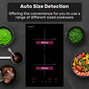 EuroChef 30cm 2 Zone Induction Cooktop, 3300W Electric, Touch Controls V219-COKICTEC320A