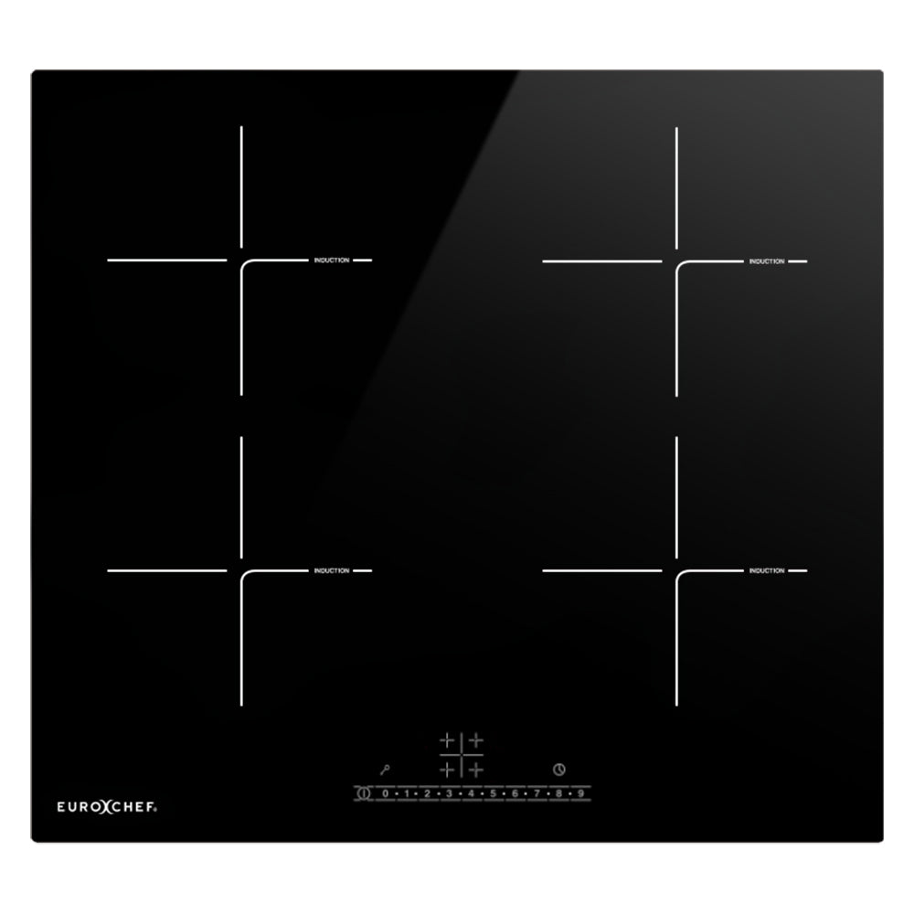 EuroChef 60cm 4 Zone Induction Cooktop, 6800W Electric, Touch Controls V219-COKICTEC640A