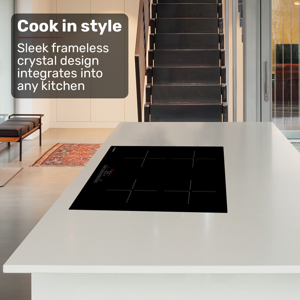 EuroChef 60cm 4 Zone Induction Cooktop, 6800W Electric, Touch Controls V219-COKICTEC640A