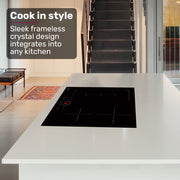 EUROCHEF 60cm 4 Zone Induction Cooktop, 7200W Electric, FlexZone Function, Touch Controls V219-COKICTEC641A