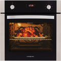 EuroChef 60cm Stainless Built-in 70L Grill 8 Function Fan Forced Electric Wall Oven V219-COKOVNEUCA78B