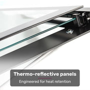 EuroChef 60cm Stainless Built-in 70L Grill 8 Function Fan Forced Electric Wall Oven V219-COKOVNEUCA78B