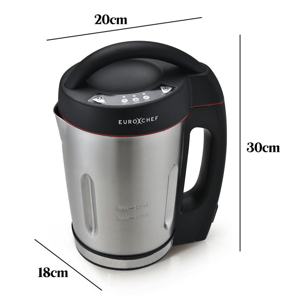 EUROCHEF Soup Maker Blender Smoothie Compact Hot Cold Stainless Steel Mixer V219-COKSOUEUCB13S