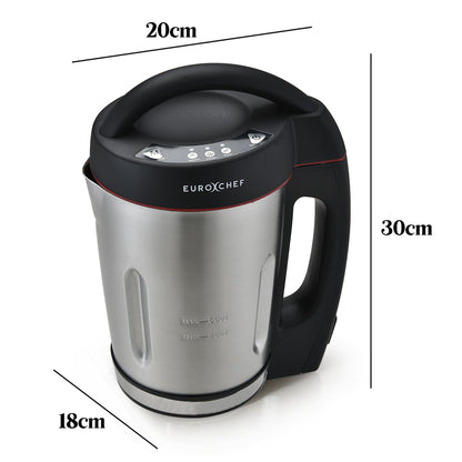 EUROCHEF Soup Maker Blender Smoothie Compact Hot Cold Stainless Steel Mixer V219-COKSOUEUCB13S