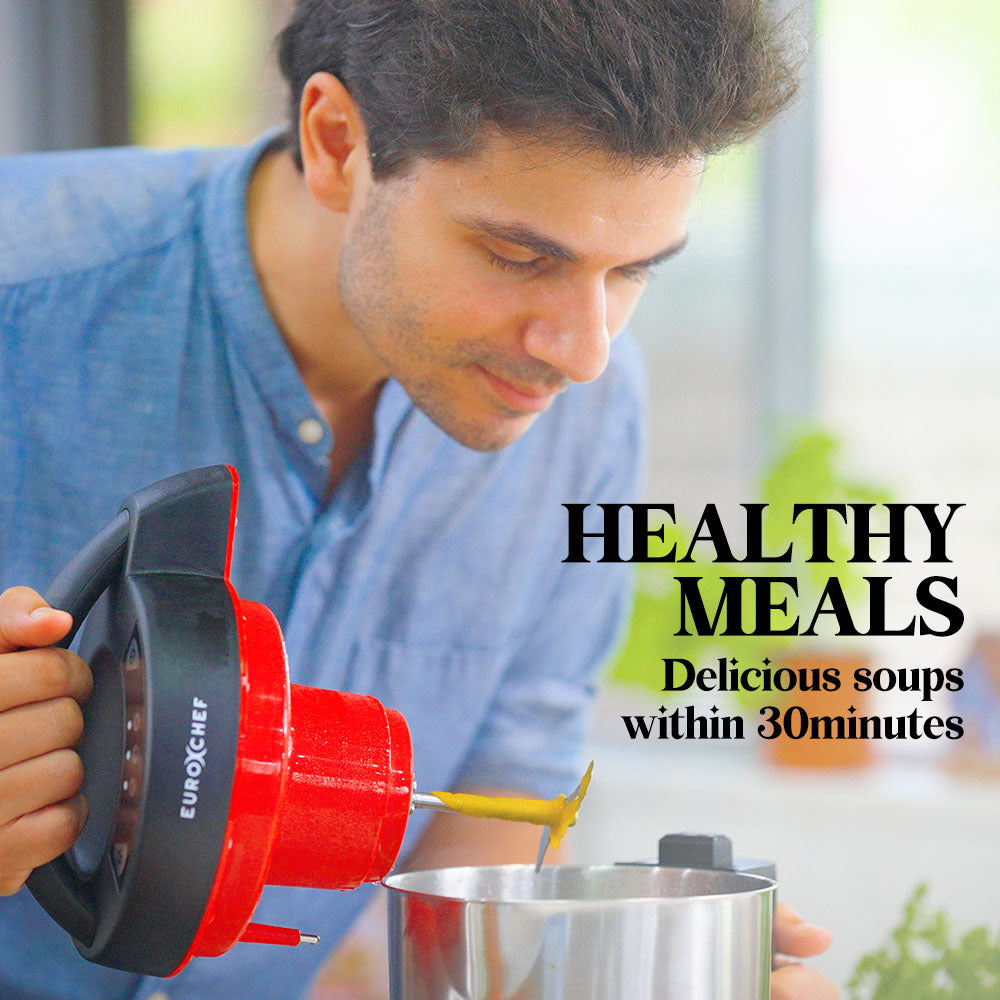EUROCHEF Soup Maker Blender Smoothie Compact Hot Cold Stainless Steel Mixer V219-COKSOUEUCB13S