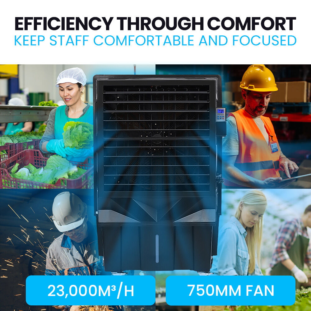 POLYCOOL 130L 750W Evaporative Air Cooler, Commercial Industrial Grade, Remote Control, Purifier, Fan V219-COLCECPY13KA