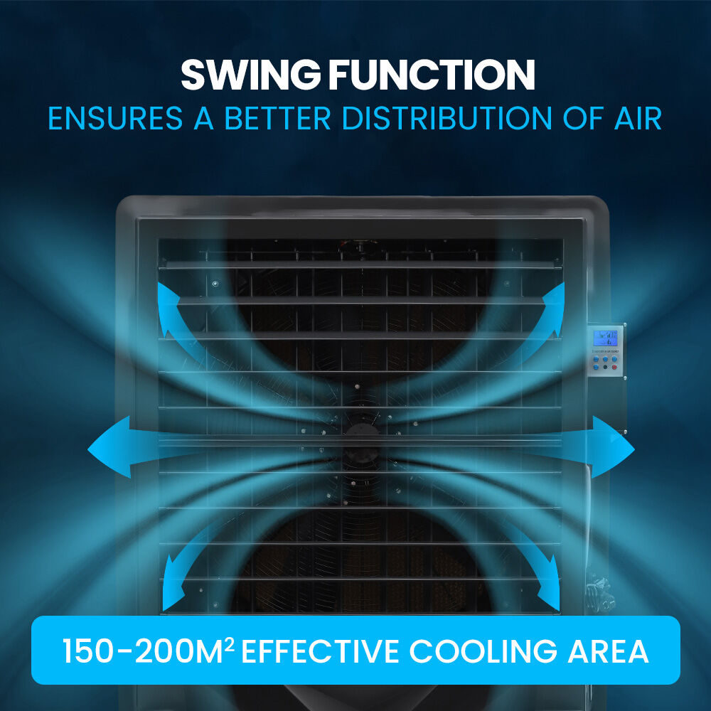 POLYCOOL 130L 750W Evaporative Air Cooler, Commercial Industrial Grade, Remote Control, Purifier, Fan V219-COLCECPY13KA