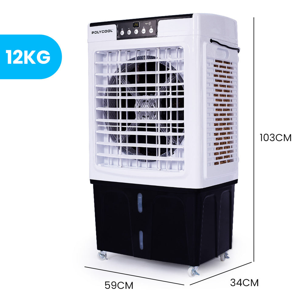 POLYCOOL 30L Evaporative Air Cooler Portable Industrial Fan, Purifier, Humidifier, Remote Control V219-COLECLPYC3GA