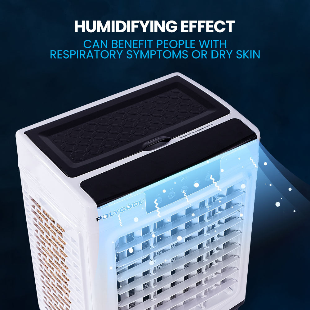 POLYCOOL 30L Evaporative Air Cooler Portable Industrial Fan, Purifier, Humidifier, Remote Control V219-COLECLPYC3GA