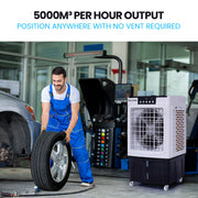 POLYCOOL 30L Evaporative Air Cooler Portable Industrial Fan, Purifier, Humidifier, Remote Control V219-COLECLPYC3GA